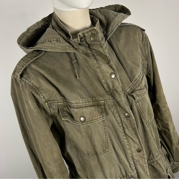 Aritzia azure Skies Olive Hooded Jacket M - Picture 5 of 13